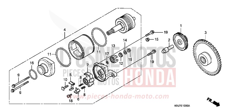 STARTING MOTOR for S-Wing ABS QUASAR SILVER METALLIC (NHA48) from 2011